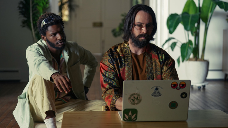 Jay Will and Martin Starr using laptop