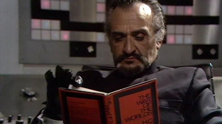 The Master reading "War of the Worlds"