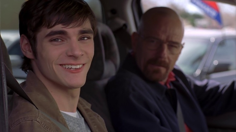 Walter Jr. in car with Walter White