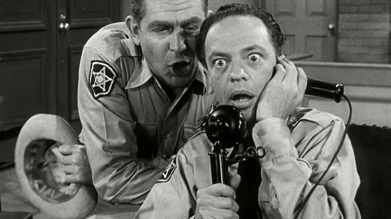 Andy Griffith and Don Knotts on The Andy Griffith Show
