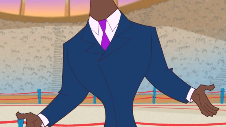 Wizard Kelly standing in an arena in The Proud Family