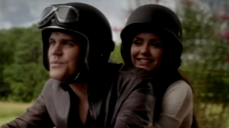 Elena and Stefan biking