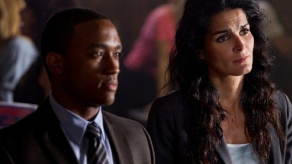 Lee Thompson Young as Detective Barry Fros and Angie Harmon on Rizzoli and Isles