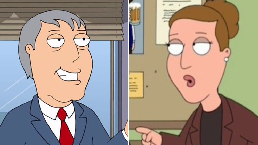 Mayor Adam West and Angela on Family Guy