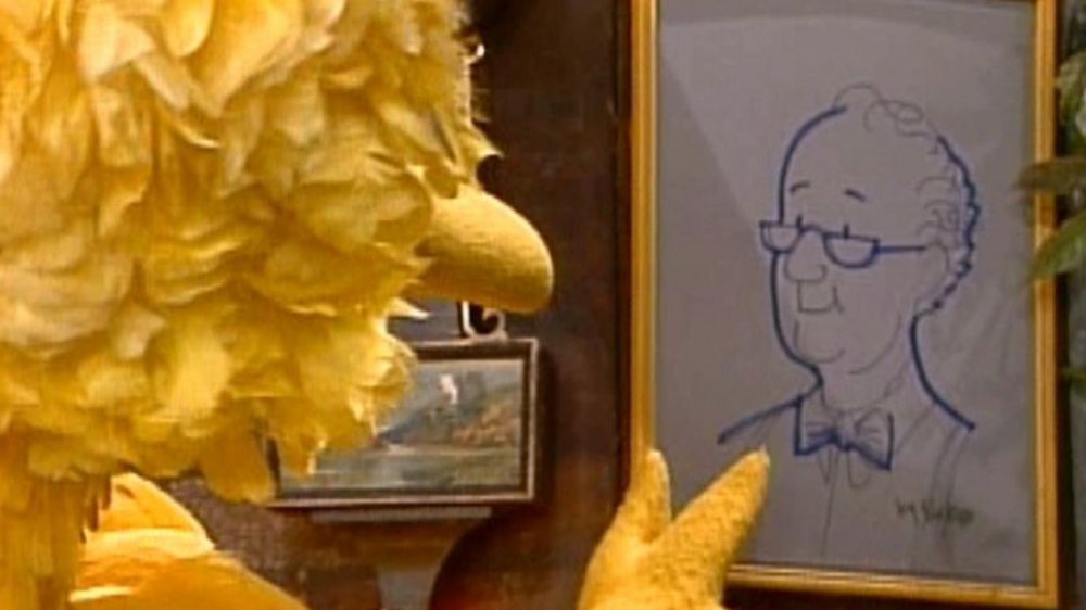 Big Bird's drawing of Mr. Hooper on Sesame Street