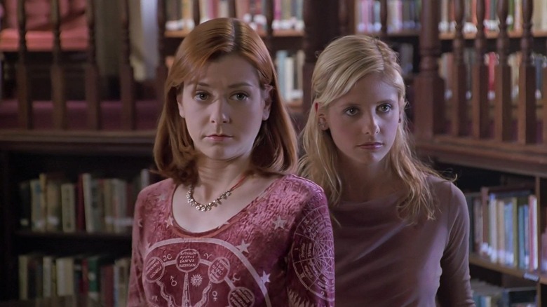 Buffy and Willow together on "Buffy the Vampire Slayer"