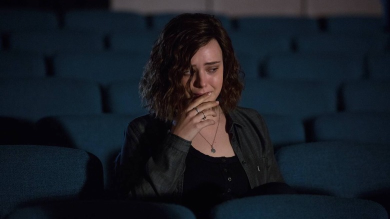 Hannah Baker crying on 13 Reasons Why