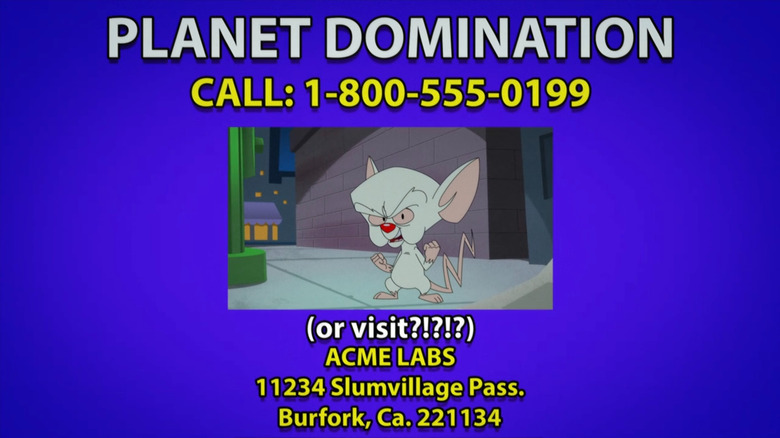 Brain doing a commercial on Animaniacs