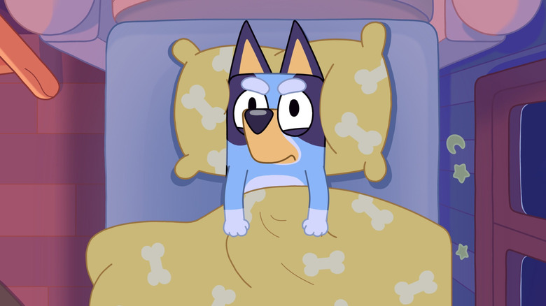 Bluey mad in bed