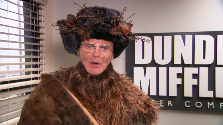 Dwight dressed as Belsnickel on The Office