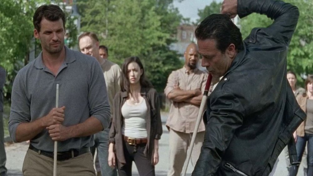 Austin Nichols and Jeffrey Dean Morgan in The Walking Dead