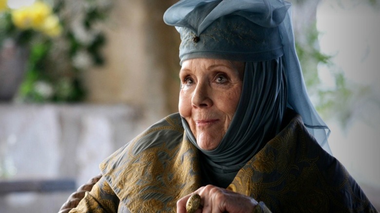 Olenna, Queen of Thornes smiling wryly