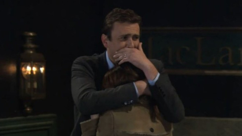 Marshall hugging Lily and crying