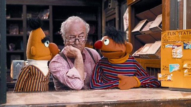 Mr Hooper looking at muppets