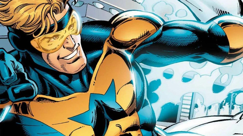Booster Gold smiling