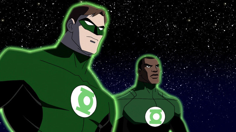 Hal Jordan and John Stewart in outer space