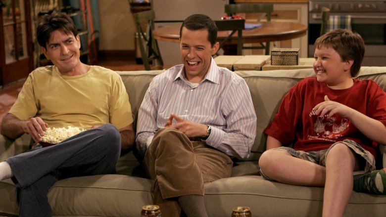 Charlie Sheen, Jon Cryer, and Angus T. Jones in Two and a Half Men