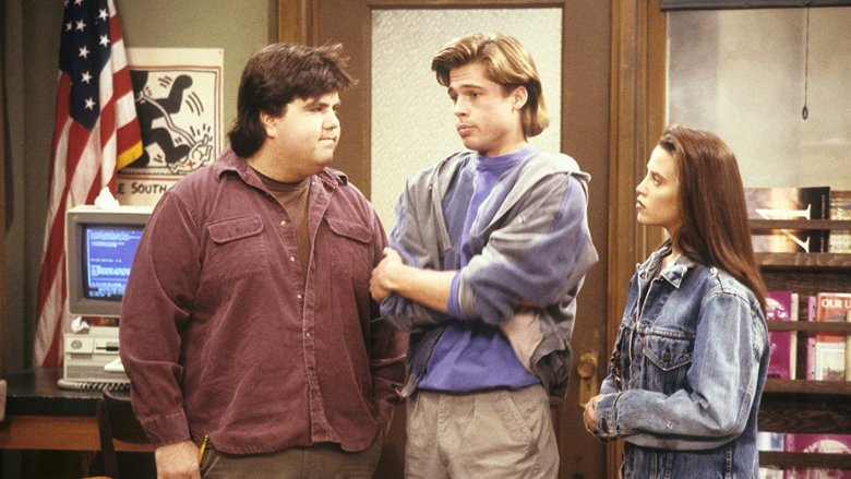 Dan Schneider, Brad Pitt, and Leslie Bega in Head of the Class