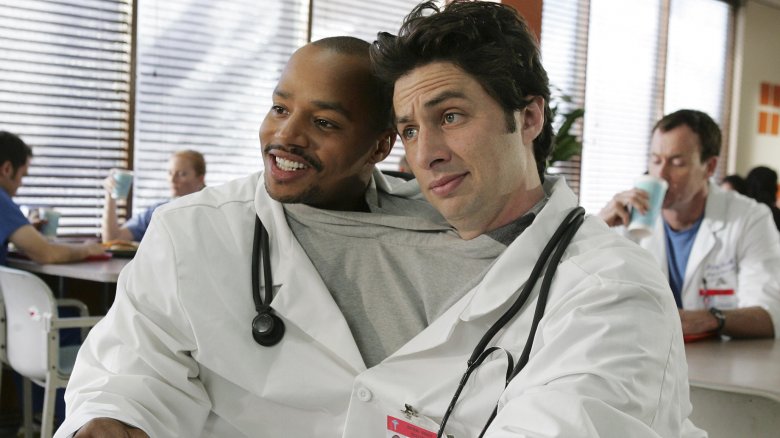 Donald Faison and Zach Braff in Scrubs