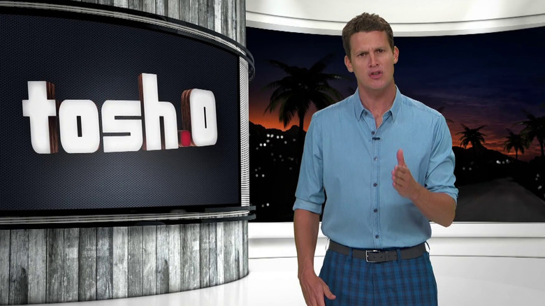 Daniel Tosh hosting his show