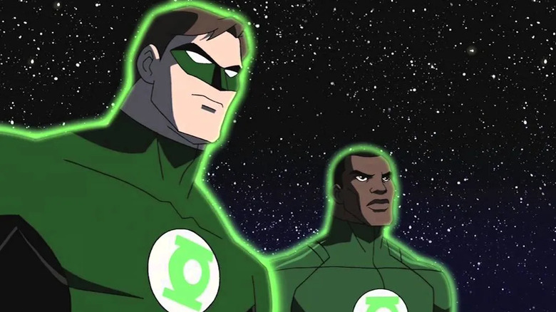 Hal Jordan and John Stewart in space