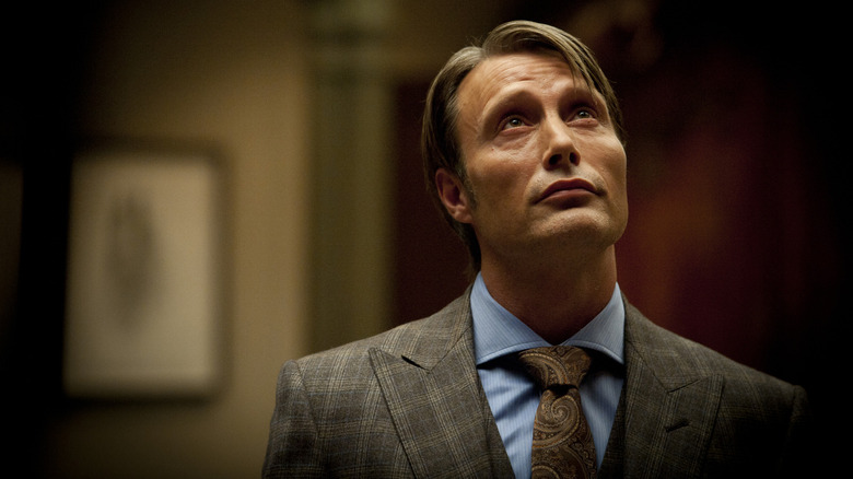 Dr. Hannibal Lecter looks up at the ceiling on "Hannibal" (2013-2015)