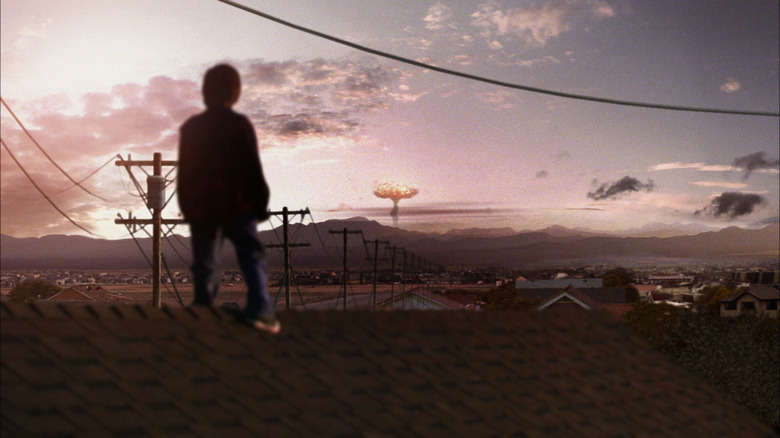 A boy watches a mushroom cloud in the distance on "Jericho" (2006-2008)