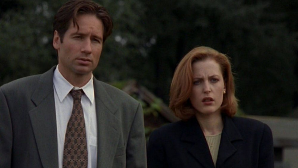 David Duchovny and Gillian Anderson in The X-Files