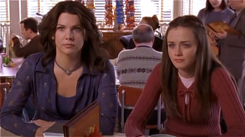 Lorelai and Rory Gilmore glaring 