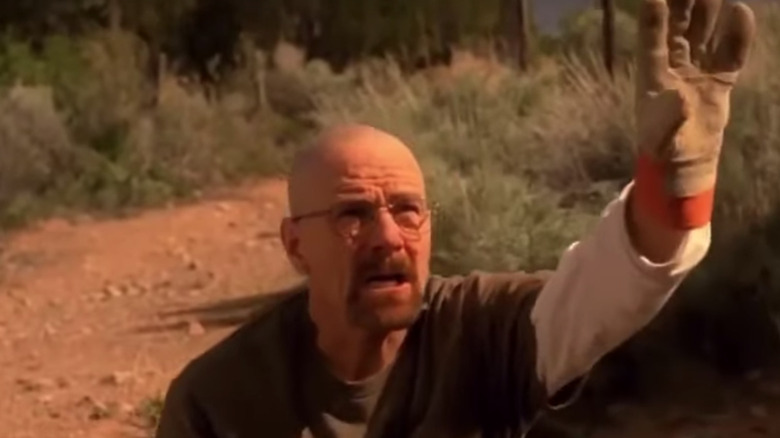 Walter White wearing glove