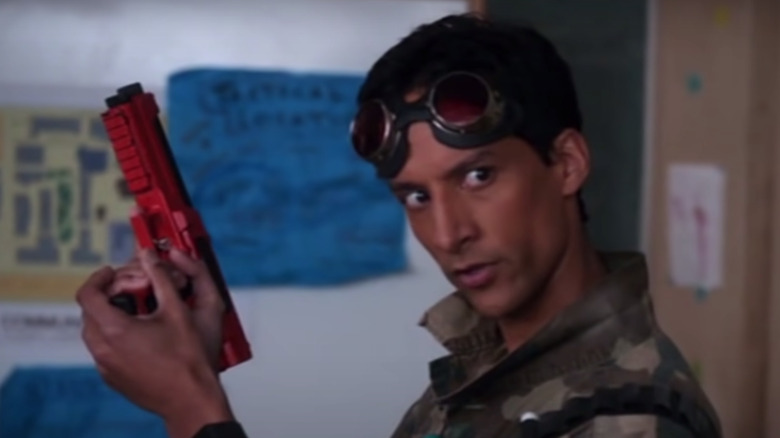 Abed with paintball gun