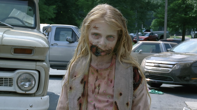 A zombie girl wandering the streets of Atlanta