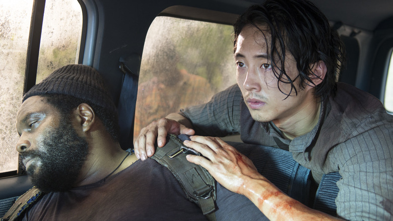 Glenn holding onto dying Tyreese