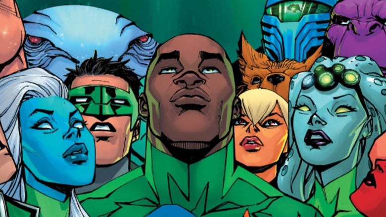 Green Lanterns looking up