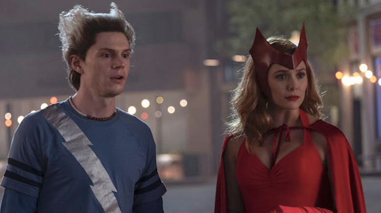 Evan Peters and Elizabeth Olsen in "WandaVision"