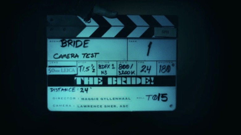 The Bride! clapboard