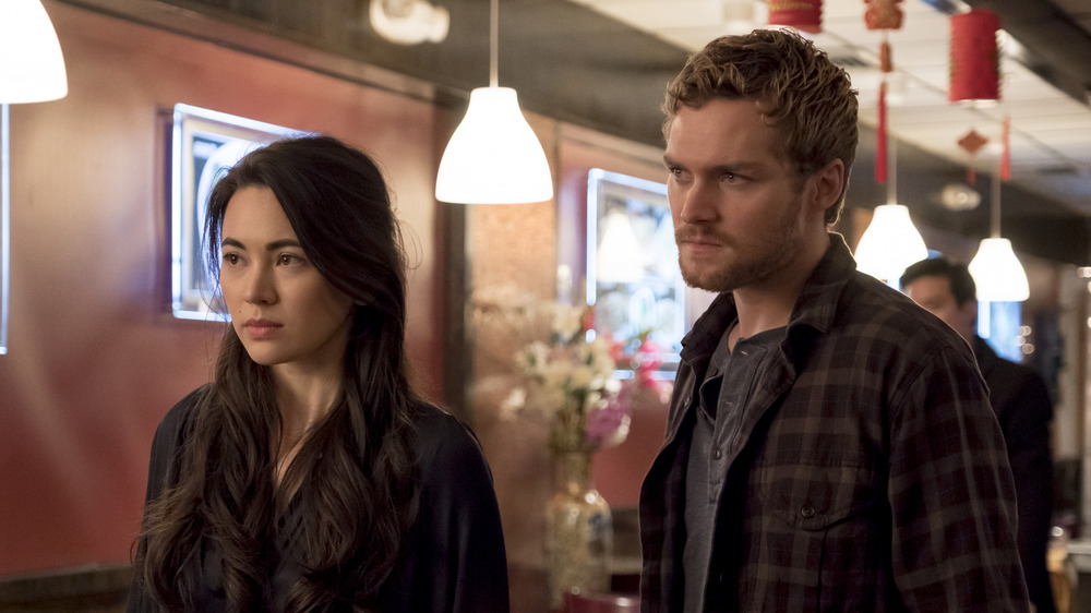 Colleen Wing and Danny Rand tense in restaurant