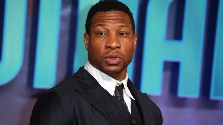 Jonathan Majors poses