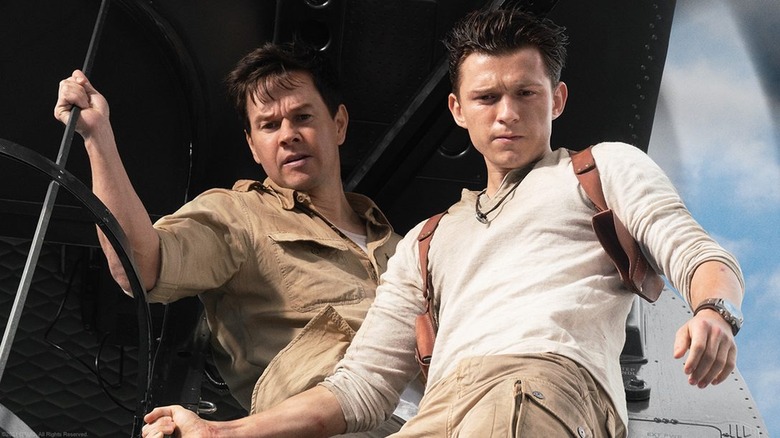 Mark Wahlberg and Tom Holland in Uncharted