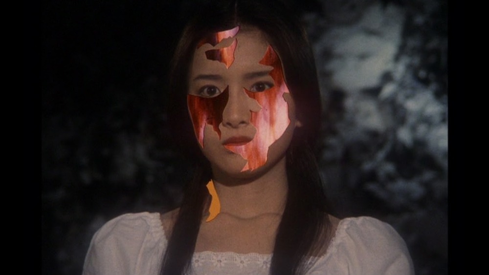 Japanese girl with fractured face