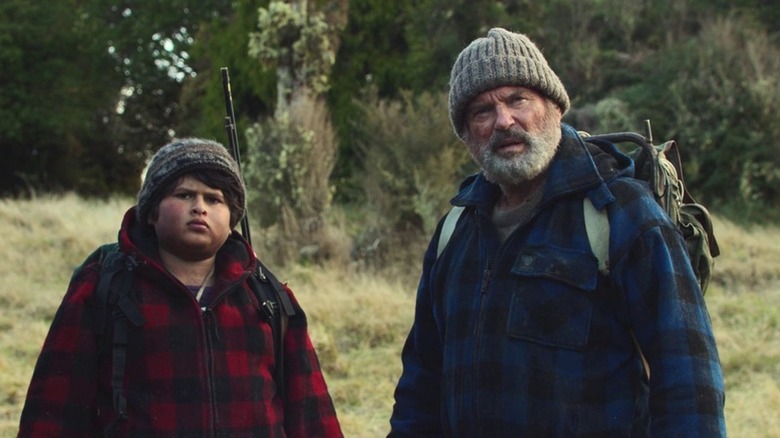 Julian Dennison and Sam Neill being befuddled