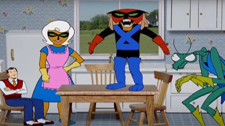 Brak at the table with his "family"