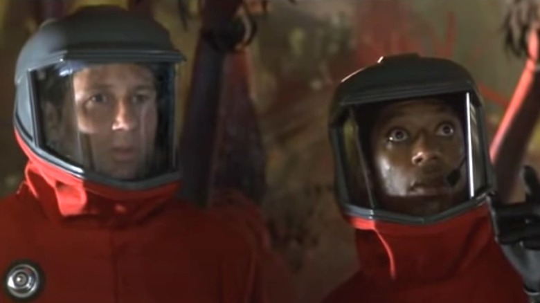 Ira Kane and Harry Block wearing space suits