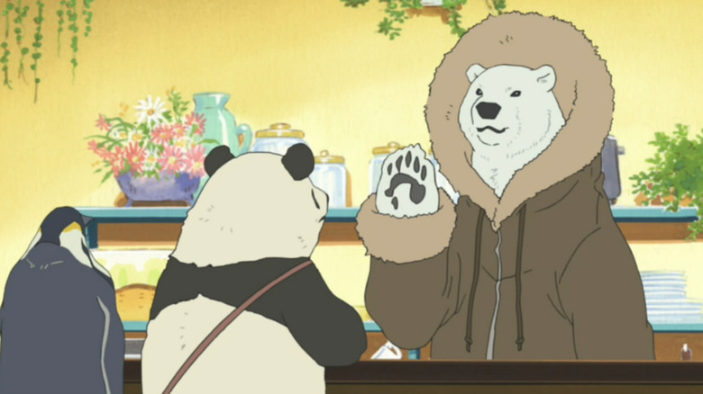 Penguin, Panda, Polar Bear at cafe