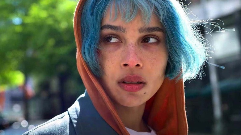 Zoë Kravitz looking scared