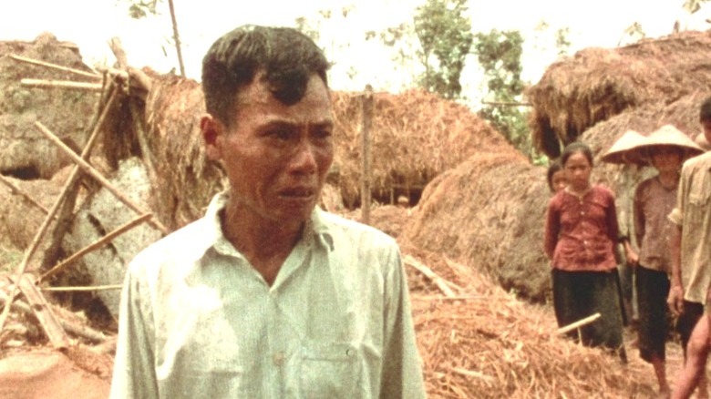 A Vietnamese man cries at a funeral in "Hearts and Minds" (1974)