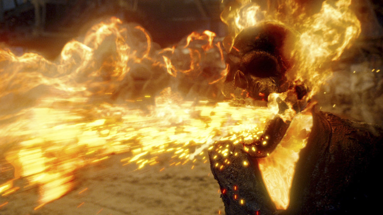 Ghost Rider spitting fire