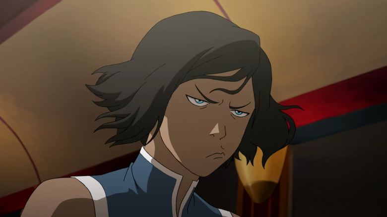 Avatar Korra looking cranky