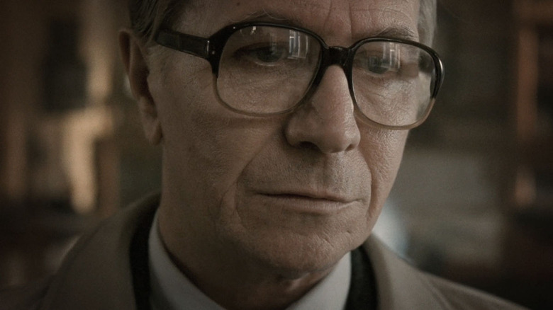 George Smiley in close-up