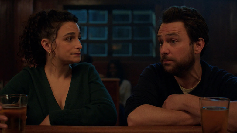 Jenny Slate and Charlie Day drink in I Want You Back